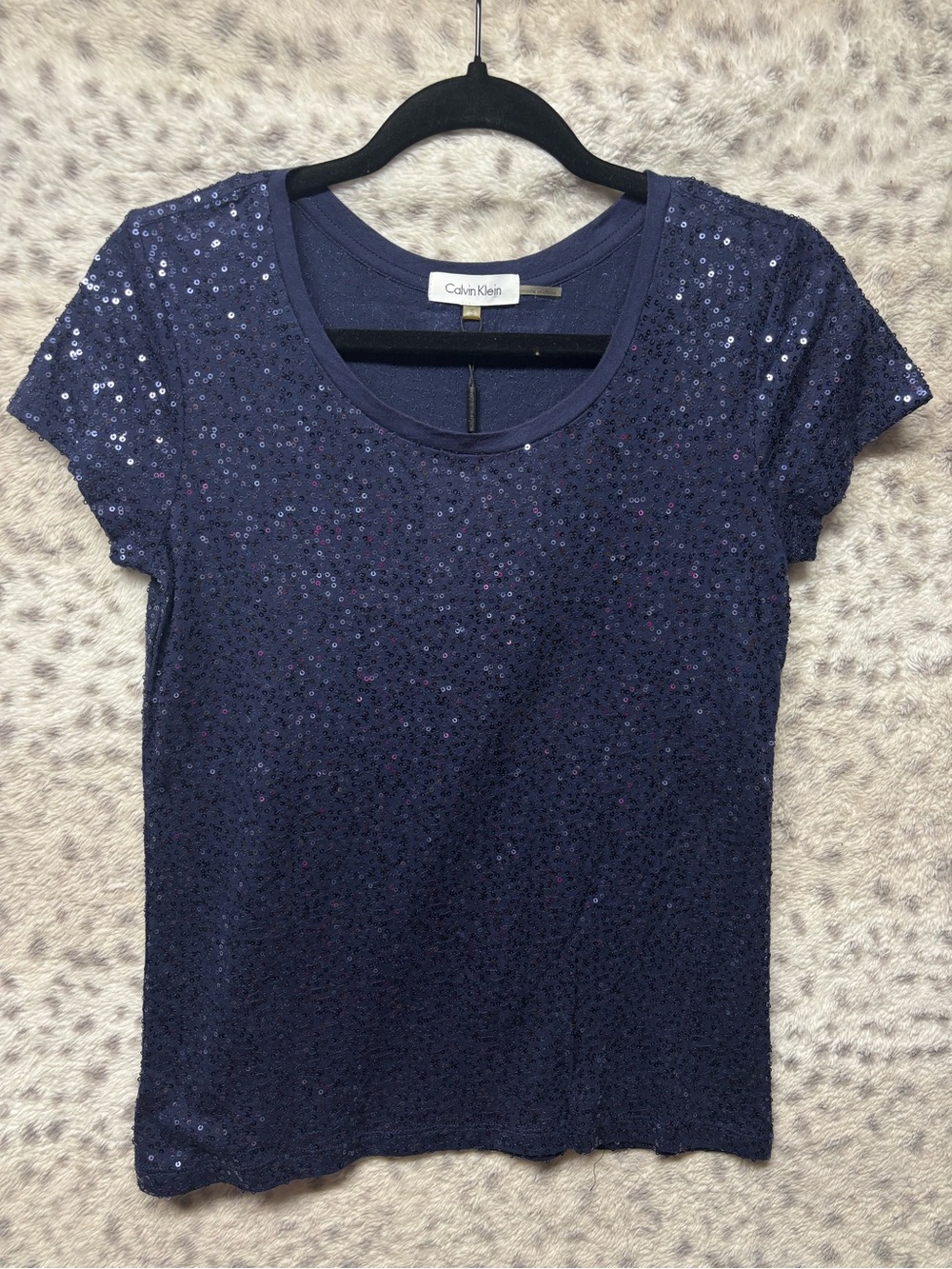 Y2K CALVIN KLEN SEQUINS TOP
